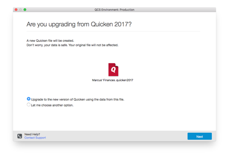 quicken for mac 2017 cleared column icons